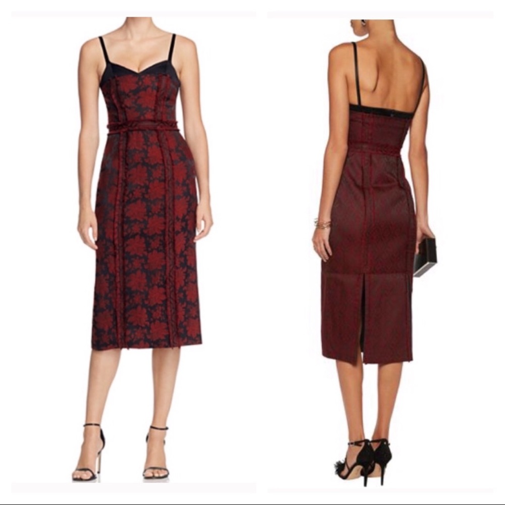 Cinq a Sept brocade midi dress